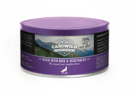 Caniwild Duck with Rice and Vegetables – puszka z zamykanym wieczkiem – 410g