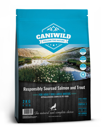 Caniwild Grain-Free Adult Large Responsibly Sourced™ Salmon and Trout 2kg, hipoalergiczna z łososiem i pstrągiem jakości Human-Grade
