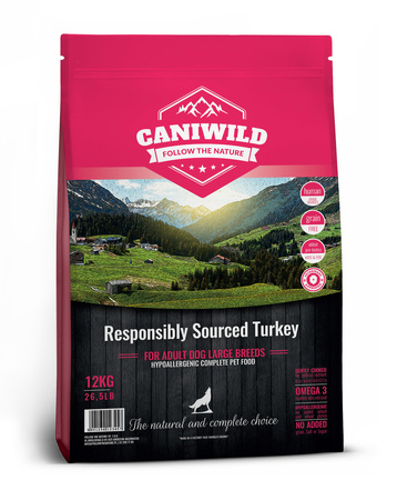Caniwild Responsibly Sourced™ Turkey Adult Large 2kg, hipoalergiczna z indykiem jakości Human-Grade